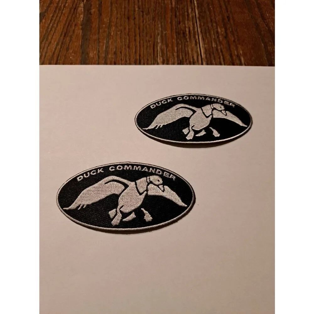 2 New Duck Commander Iron On Patches Oval 4x2 Hunting Patch